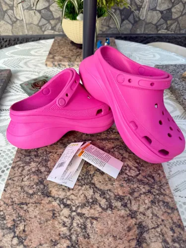 Crocs Plataforma Rosa Novo 37
