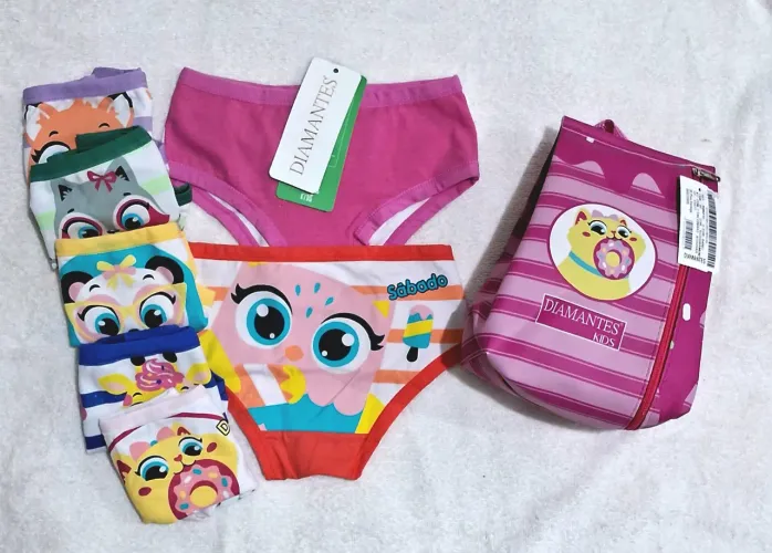 Kit Calcinhas infantil- Diamantes