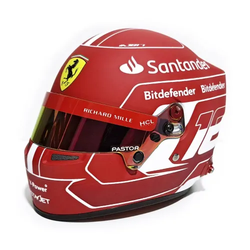 Miniatura Capacete de Fórmula 1 - Charles Leclerc - Ferrari - Escala 1/2