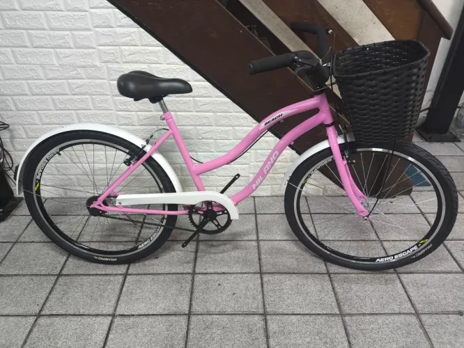 Bicicleta Retro feminina Milano Beach aro 26 (Disk Entrega veja disponibilidade)