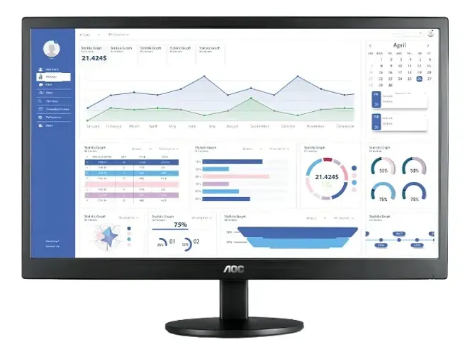 Monitor AOC Serie 70 23,6" 75Hz M2470SWH2 Preto zero