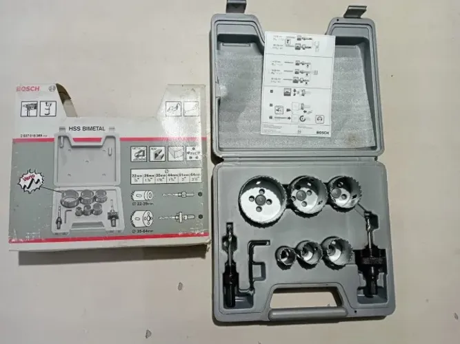 jogo de serra copos metal e madeira bosch novo