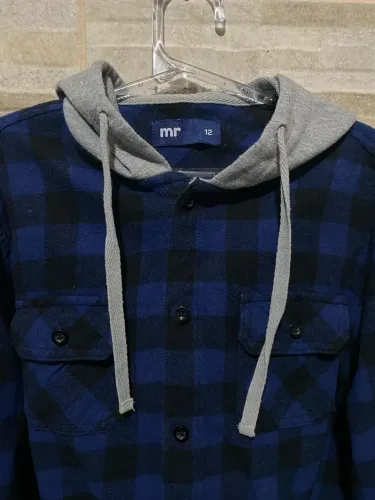 Camisa Xadrez com Capuz Infantil MR 12