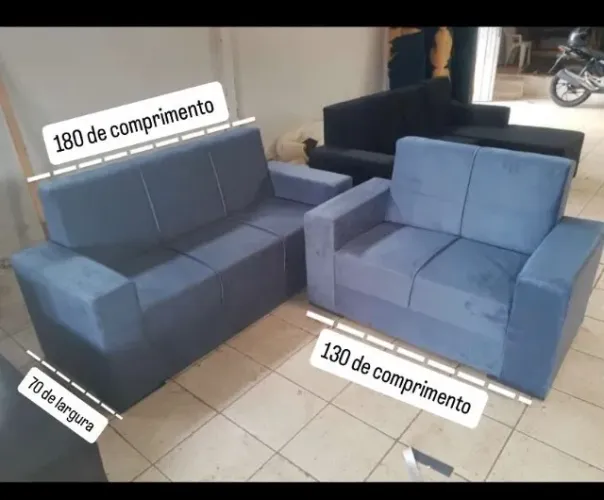 Sofa 2/3 Lugares Jogo Completo Novo - Direto da Fábrica