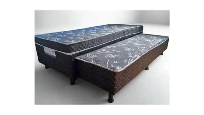 Box Solteiro com Cama Auxiliar - Estrutura Reforçada e Colchão D33