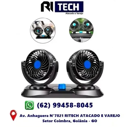 Mini Ventilador Carro Automotivo Portatil 12v Ponta Material Das Pás Plástico 