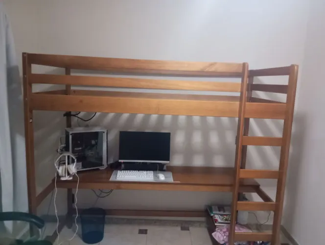 Beliche Cama escrivaninha-mesa - Madeira maciça