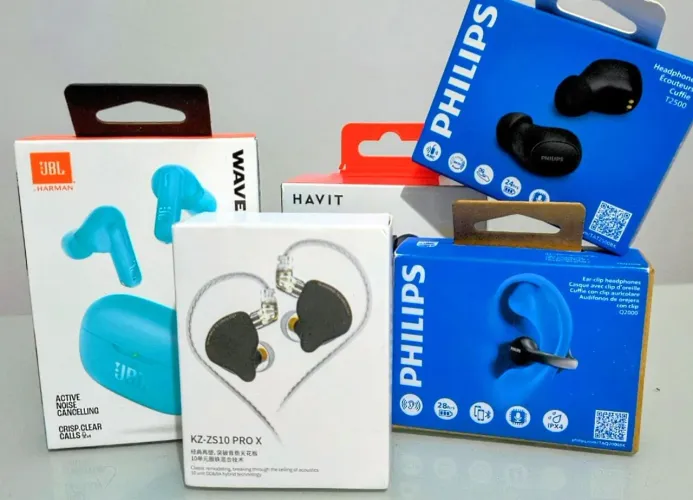 Fones KZ, JBL, HAVIT e Philips de Altíssima Qualidade com ANC e Som de Última Geração