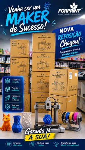 Bambu Lab A1 Mini - Impressora 3D Lacrada 