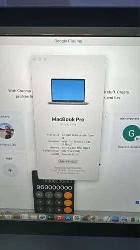 MacBook Pro i9 - 32 gigas de ram 