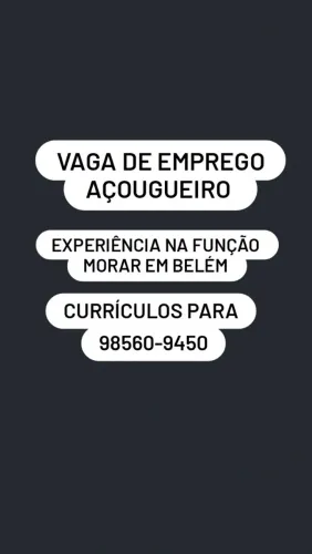 Vaga de emprego - Açougueiro 