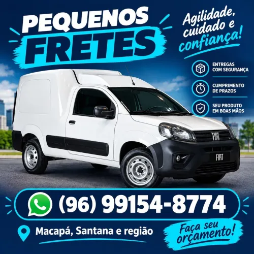 Fretes, pequenas mudanças, transporte de mercadorias