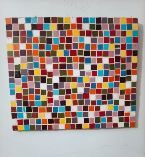 Quadro em Pastilhas de Azulejo Mosaico. BH/MG