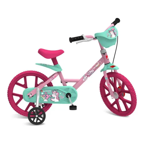 Bicicleta aro 14 Unicórnio Bandeirantes