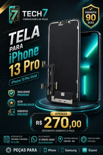 Tela iPhone 13 Pro Vivid nova com garantia