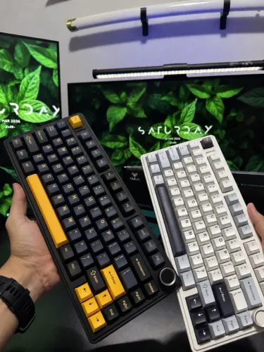 Teclado Mecânico AULA F75 RGB 75% Tri-Mode | Preto Novo ou Branco