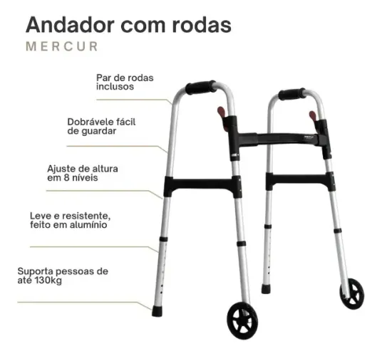Andador com rodinhas novo