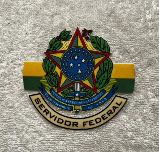 Adesivo Servidor Federal para colagem interno no vidro do carro