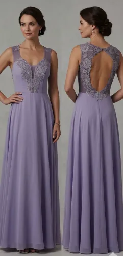 Vestido Lilás, longo e elegante - Ideal para festas e eventos especiais - Tamanho M