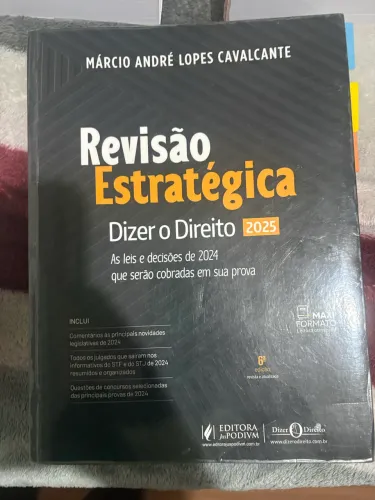 Livro - Revisão Estratégica Dizer o Direito 2025 Leis e Jurisprudência Atualizadas