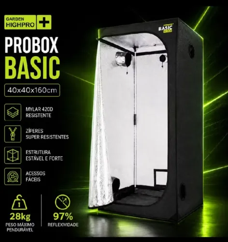 Kit grow higiênico garden pro 160x40 painel bioledz 80w lm301h com dimmer