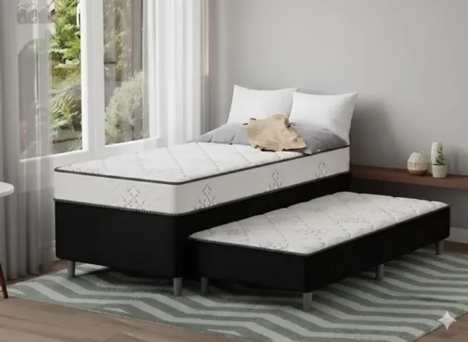 Cama com Auxiliar tamanho solteiro produto novo de loja