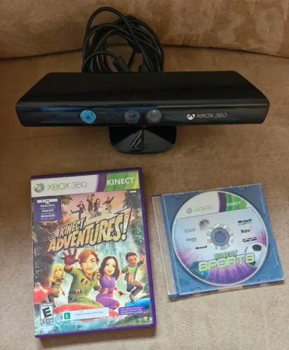 Kinect xbox 360 + 2 jogos de brinde (faço olx pay)