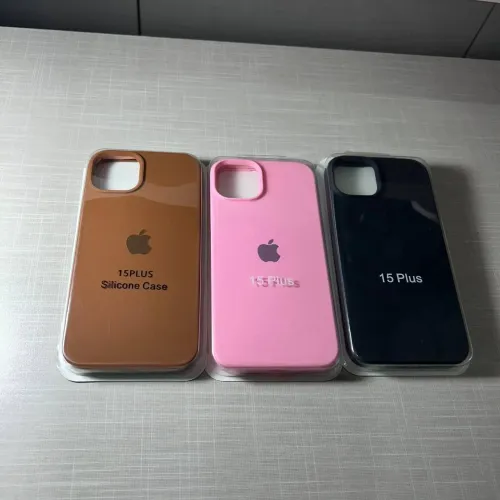 Capa silicone casee iphonr 15 plus rosa, marrom e preta novas