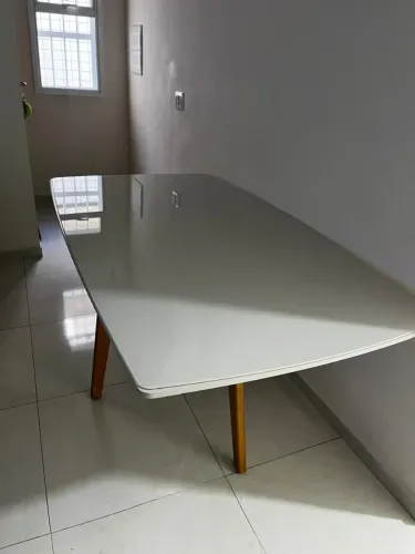 Mesa de Sala 6 cadeiras + Vidro Semi-Nova