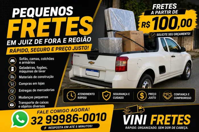 Fretes e Carretos em Juiz de Fora | Preço Justo
