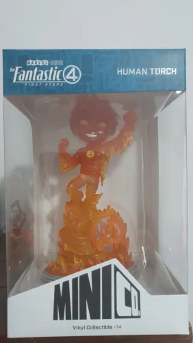 Estátua Tocha Humana - Quarteto Fantástico - MiniCo - Iron Studios