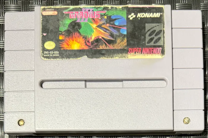 Gradius III SNES Original Americano Konami Autêntico Raro