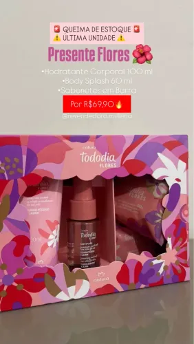 Kit Presenteavel feminino flores