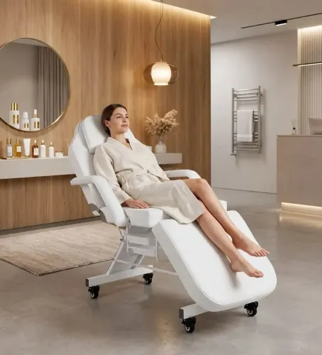 Maca poltrona com rodinha para estética
