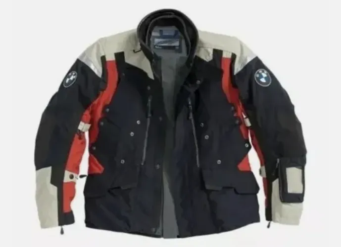 Jaqueta BMW masculina Motorrad Rallye azul marinho/vermelha RIDE tam-56 seminova