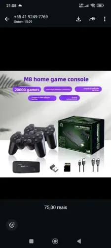Game stick novo com 20 mil jogos