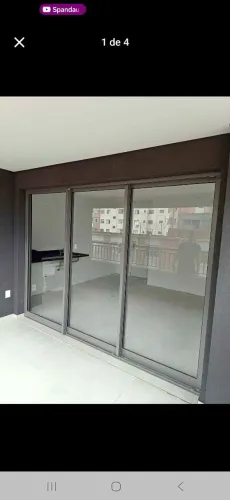 Porta balcao aluminio  alta 2.50 larg 3 folhas as 3 se movem 