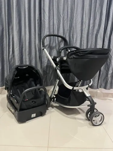 Carrinho de Bebê Travel System Safety 1st Mobi Trio - Black & Silver