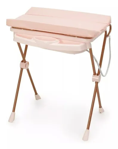 Banheira bebê Classic com trocador cor: Rosa - Galzerano (Nova)