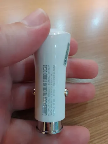 Carregador veicular turbo qc3.0