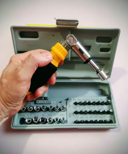 Kit Jogo de Soquete Catraca 41 Peças com Maleta