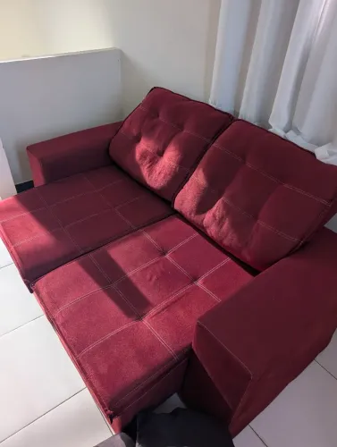 Sofá de Veludo retrátil e reclinável
