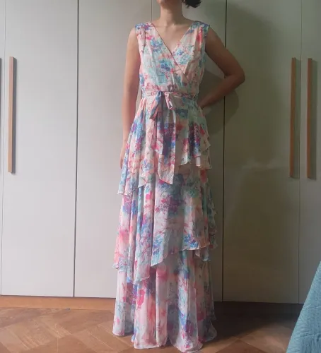 Vestido longo para casamento Tahari Arthur 40