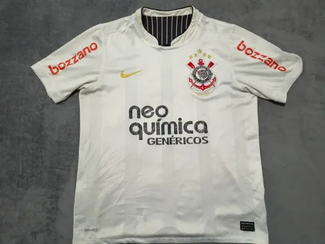 Camisa Oficial Corínthians 2010 (Centenário) Nike #8 tamanho M (54x71cm).