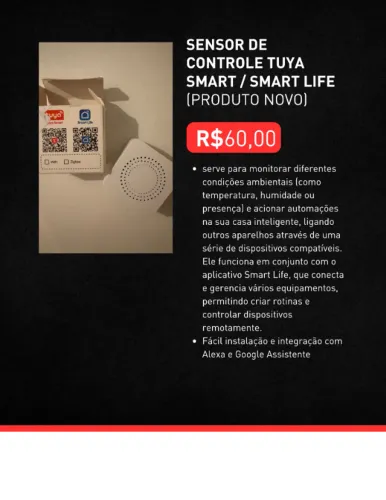SENSOR DE CONTROLE TUYA SMART