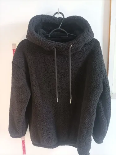 Moletom preto com capuz - infantil - 9 anos