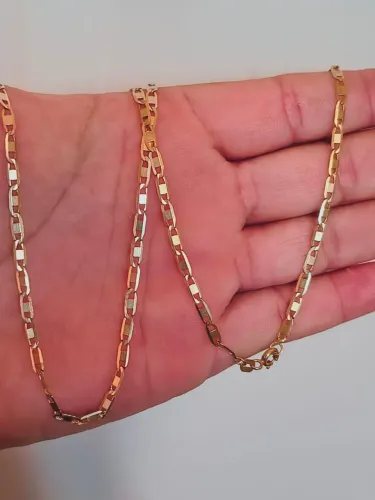 Corrente Piastrine Ouro 18k