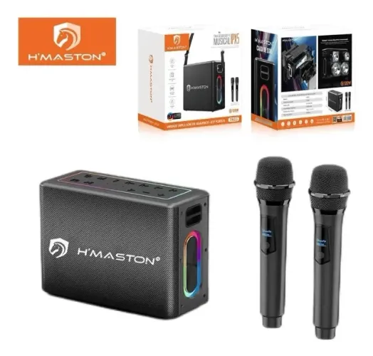 Caixa De Som Hmaston RN03 120w Karaokê Bluetooth