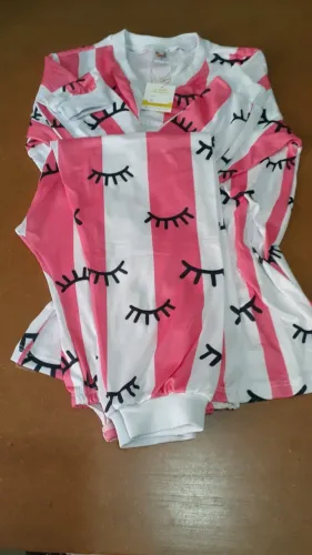 3 Pijamas 8 Anos Feminino Longo
