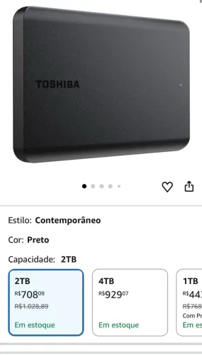 Hd externo Toshiba 2tb